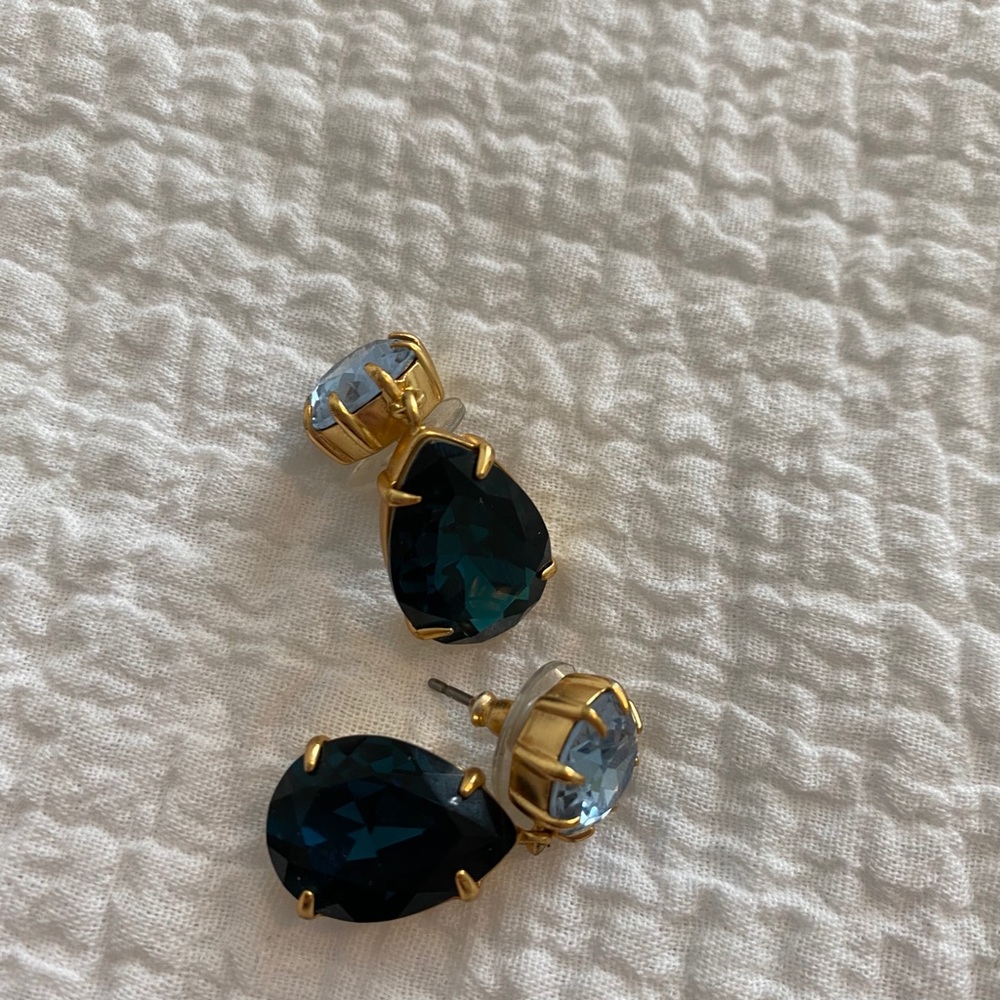 NWOT J.Crew Sapphire Earrings
